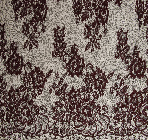 France Clipping Chantilly Lace Fabric in Floral Pattern