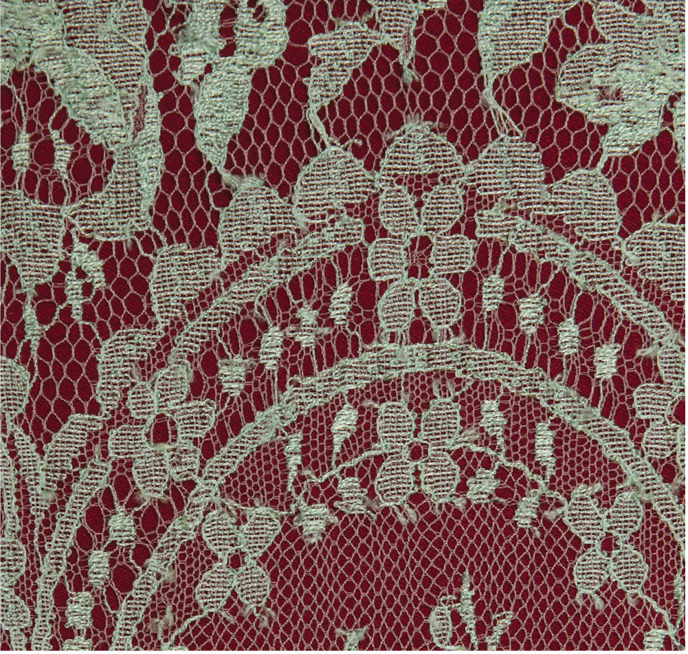 France Clipping Chantilly Lace Fabric in Leafy and Floral Pattern