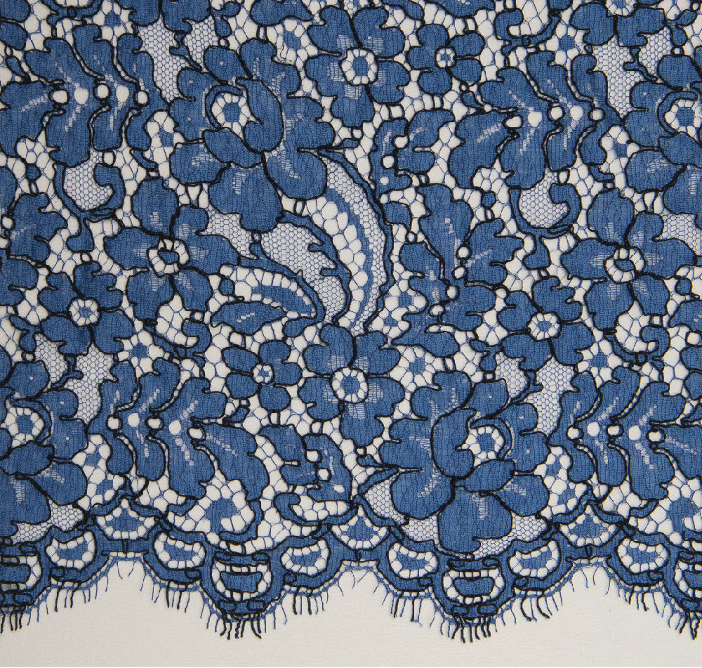 Solstiss Dense Floral and Leafy Pattern on France Lace – Royal Fabrics